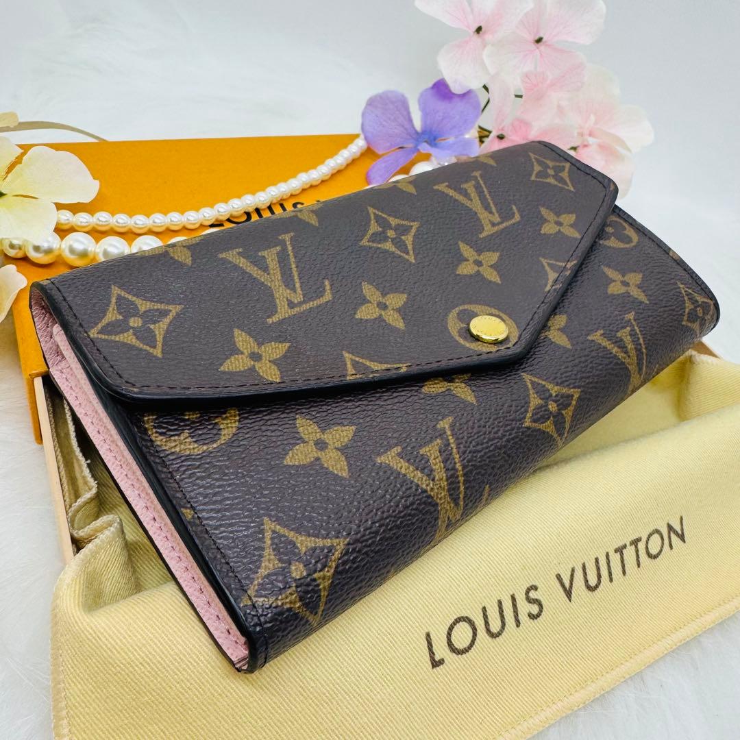 ルイヴィトン 新型 ポルトフォイユサラ M62235 ローズバレリーヌ 長財布
