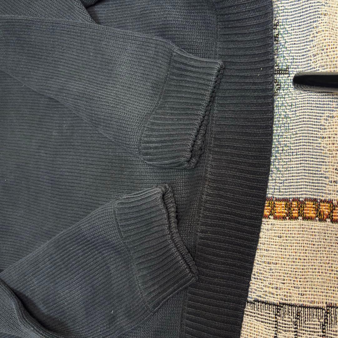 1980s Eddie Bauer 黒タグ　前v ブラック　コットンニット