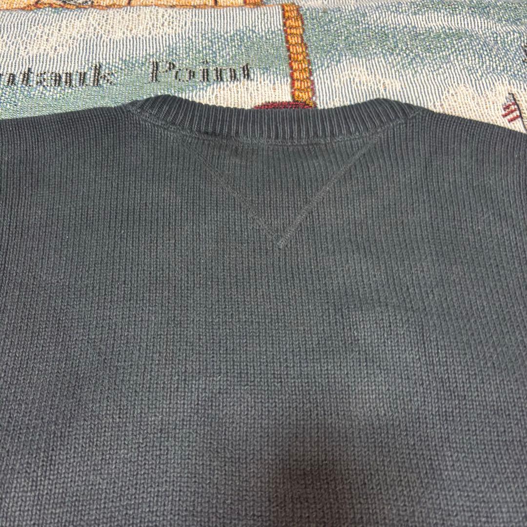 1980s Eddie Bauer 黒タグ　前v ブラック　コットンニット