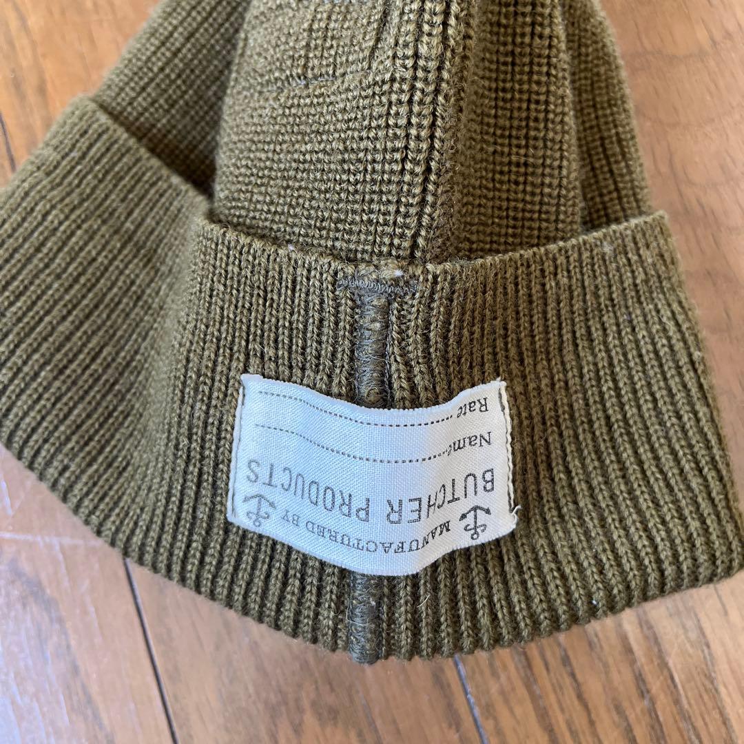 アットラスト　ブッチャープロダクツ ニット帽 オリーブグリーン