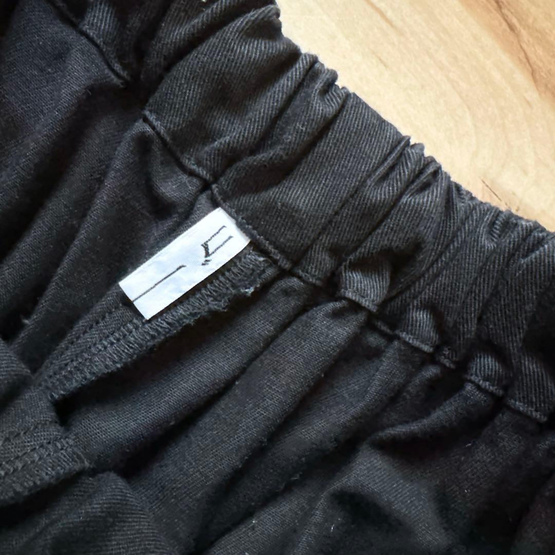 値下げ ゴーシュ 八分丈カツラギワイドパンツ 黒 R&D prit