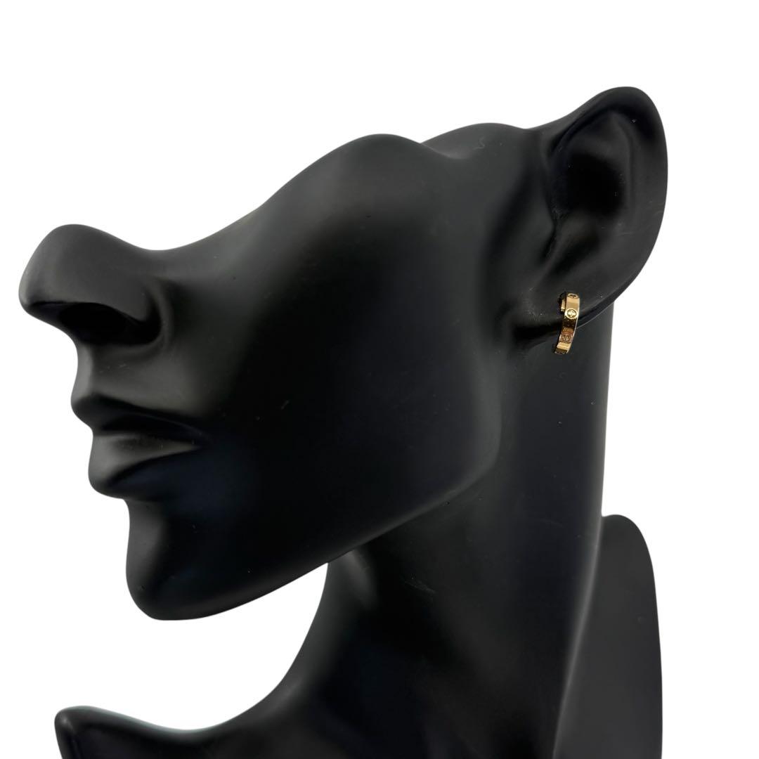 【美品】カルティエ　ラブ　ピアス　750 YG 片耳　フープ
