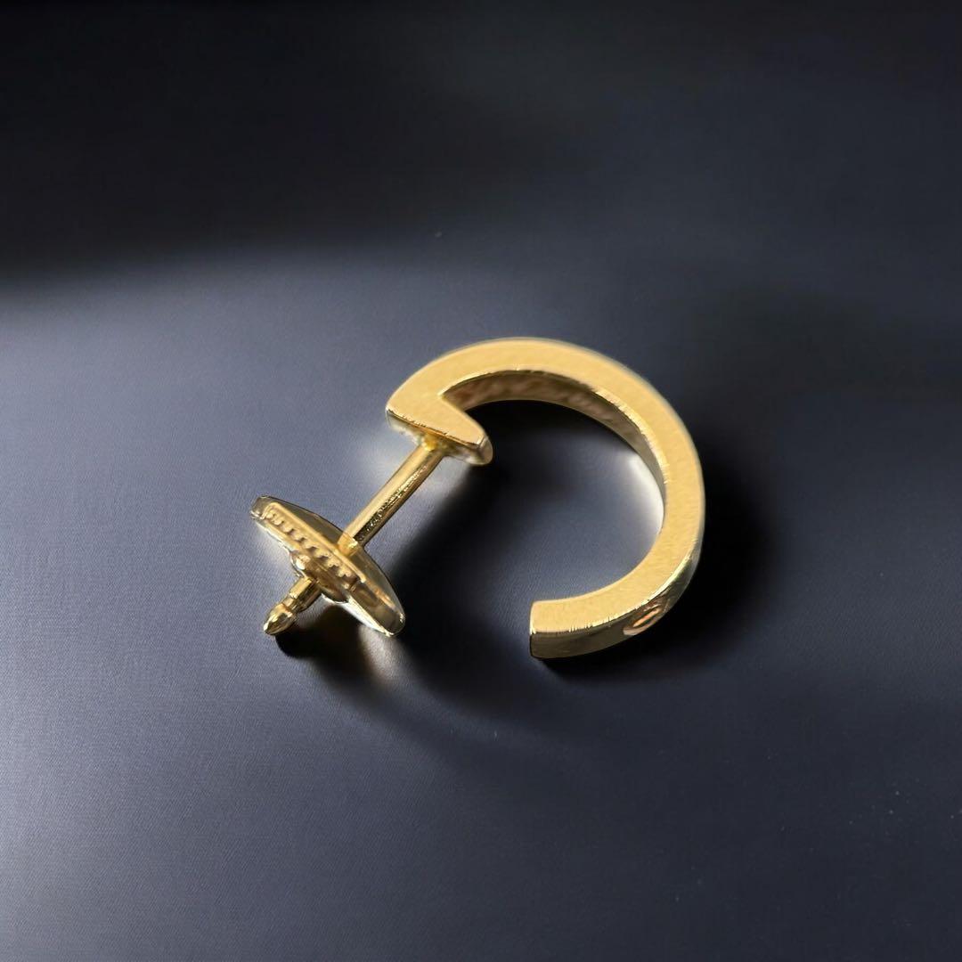 【美品】カルティエ　ラブ　ピアス　750 YG 片耳　フープ