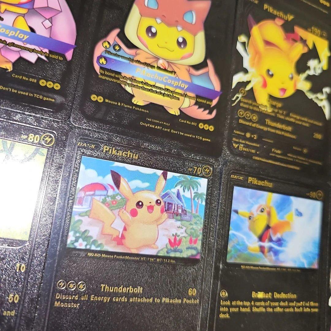 マ*ル様 海外版 ブラック ピカチュウ ポンチョ コスプレシリーズ 12枚セット