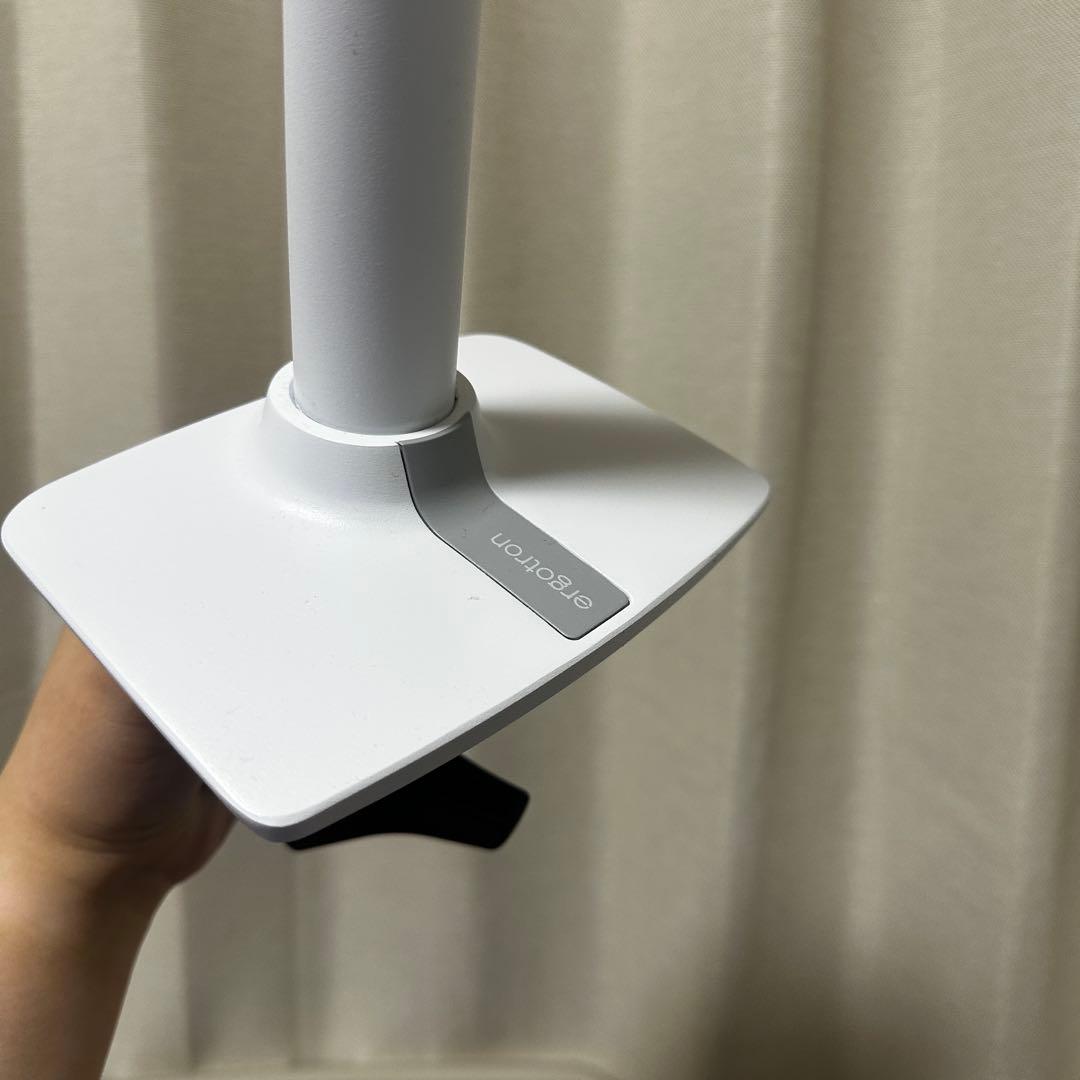 エレガント モニターアームポール　ホワイト