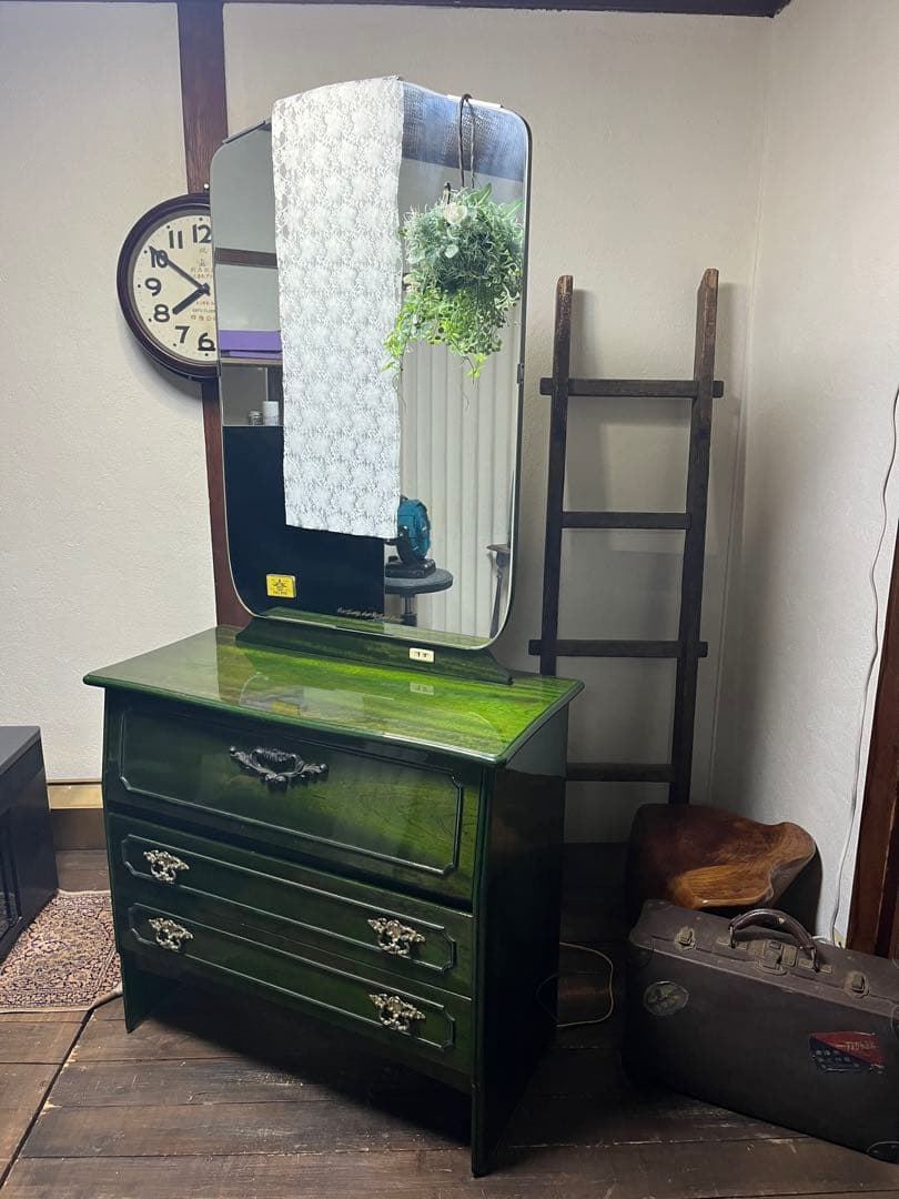 フランスミラー France mirror 希少アンティークグリーン 1点のみ