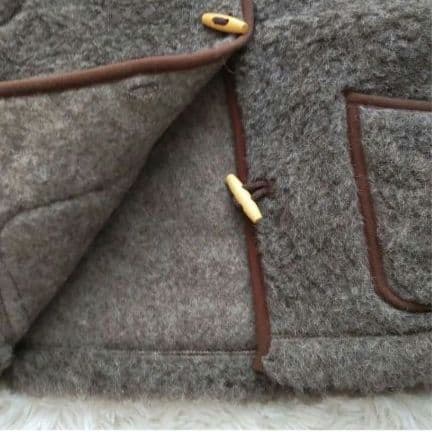 COLD BREAKER　もこもこ　ボアベスト　ウール100％　ブラウン　L