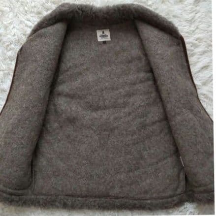 COLD BREAKER　もこもこ　ボアベスト　ウール100％　ブラウン　L