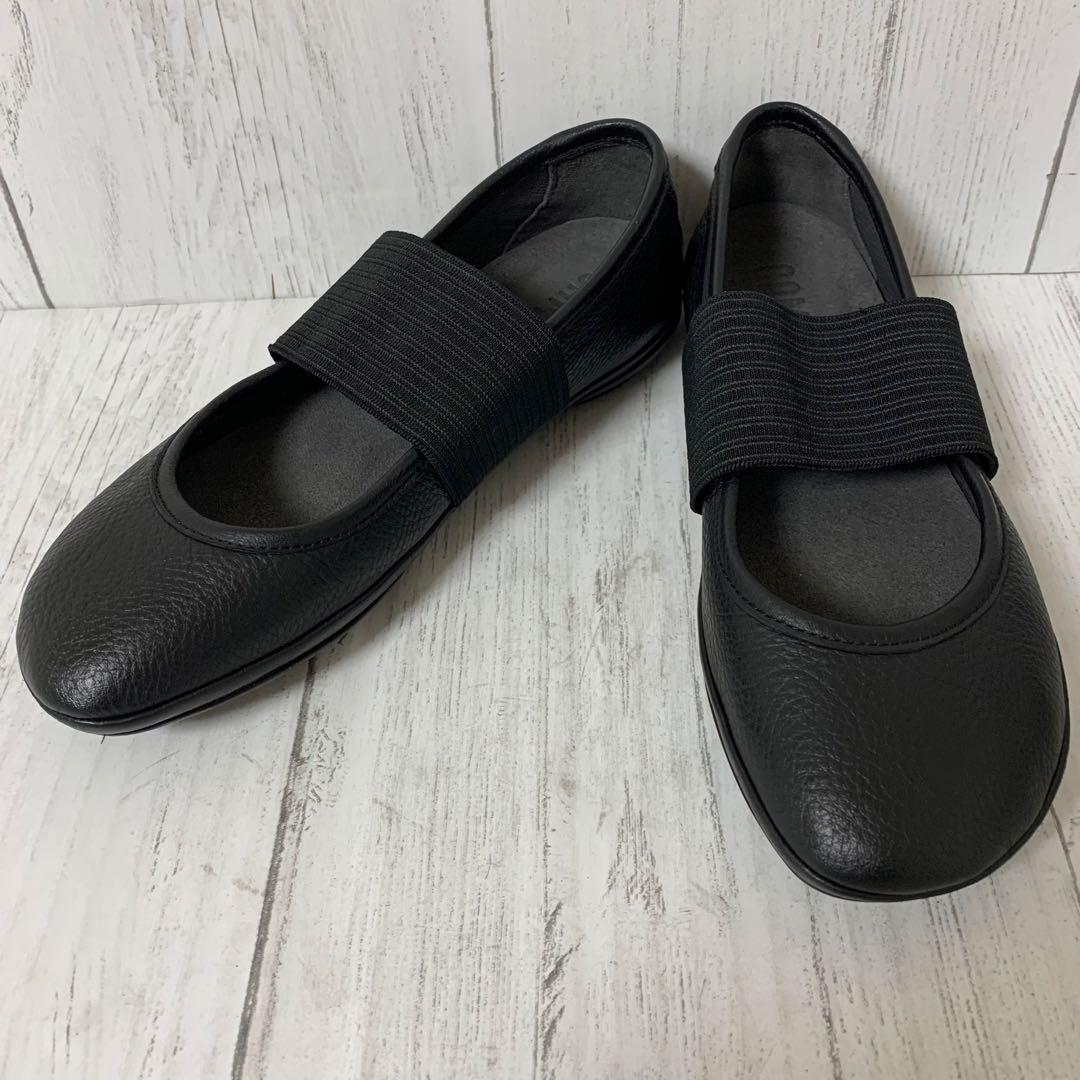 【超美品】Camperライトニナ フラットシューズ レザー36ブラック