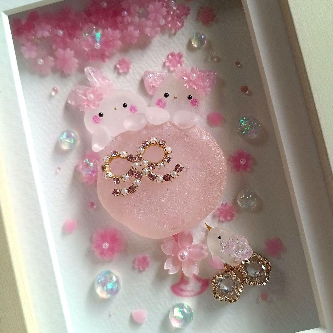 シーグラスアート　♡sakuraカクテル　ほろよい気分♡　✧春の桜を夢飛行✧