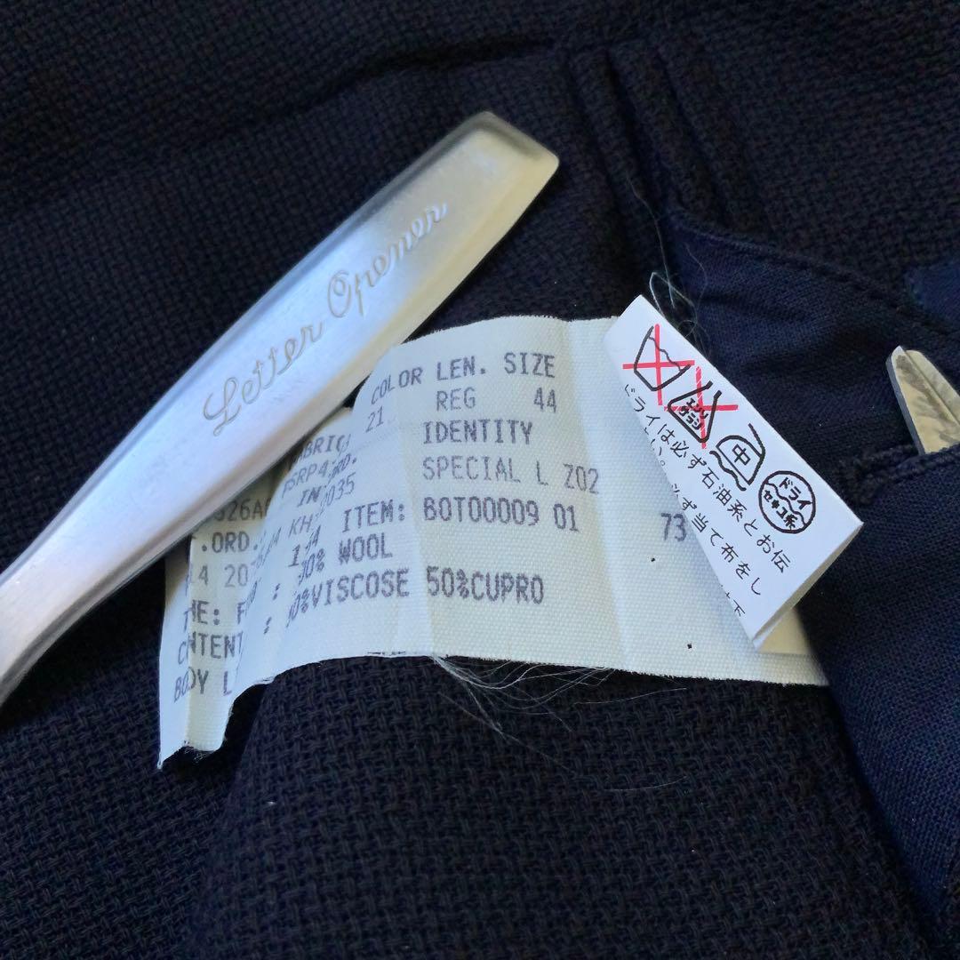 LARDINI ラルディーニ ウール ホップサック ジャケット 44ネイビー伊製