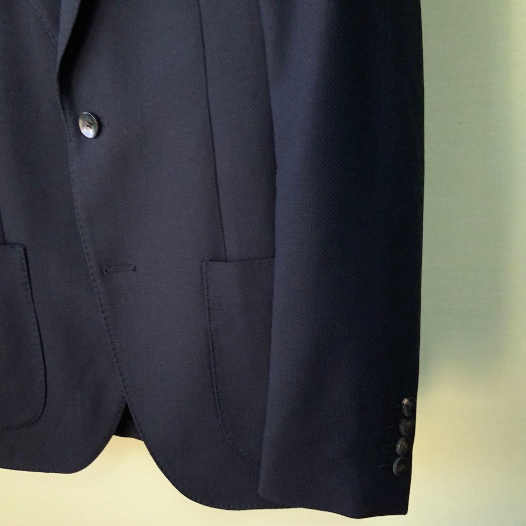 LARDINI ラルディーニ ウール ホップサック ジャケット 44ネイビー伊製