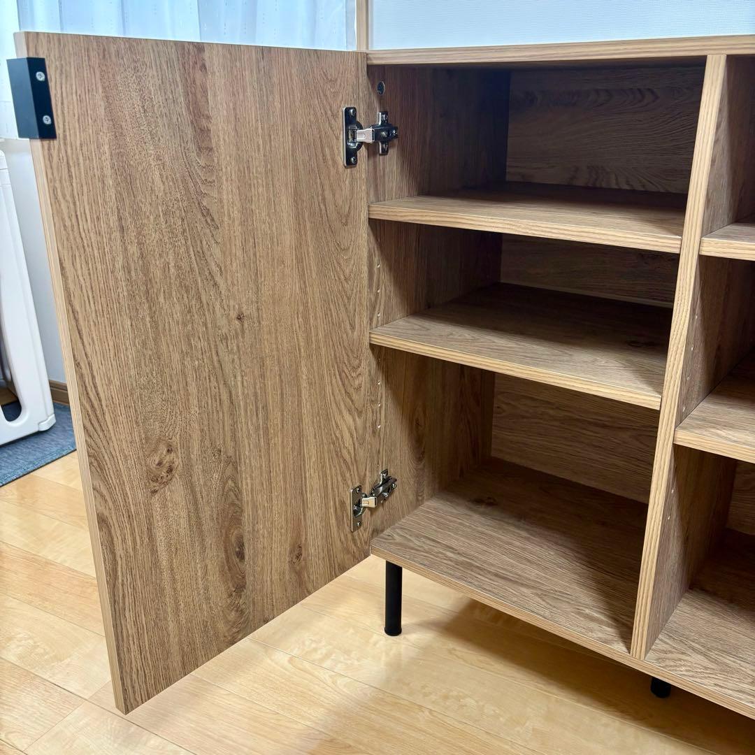 【LOWYA】ロウヤ [幅120] ラタン調キャビネット リビングボード