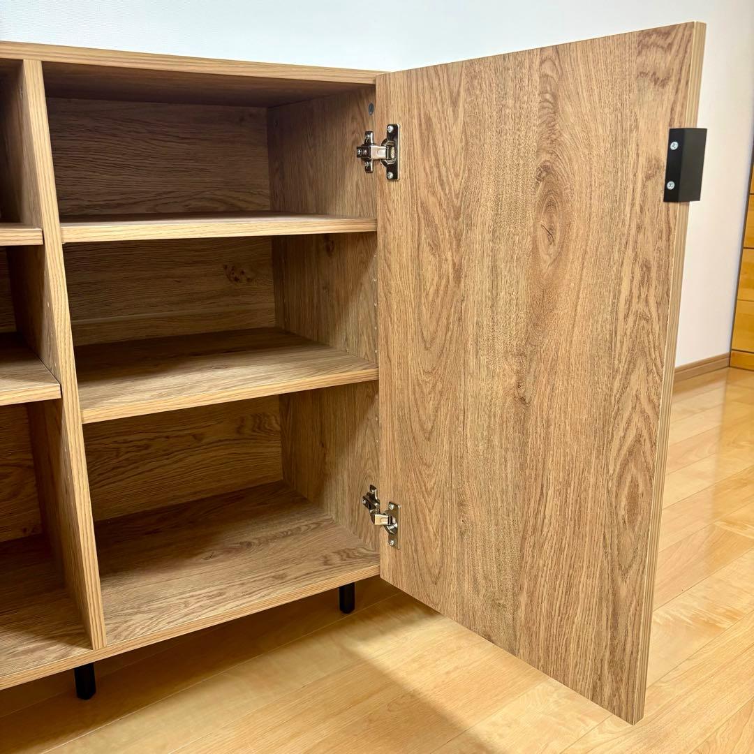 【LOWYA】ロウヤ [幅120] ラタン調キャビネット リビングボード