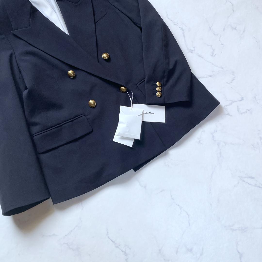 タグ付✨ミラオーウェン 金釦ダブルブレストジャケット 0 ネイビー