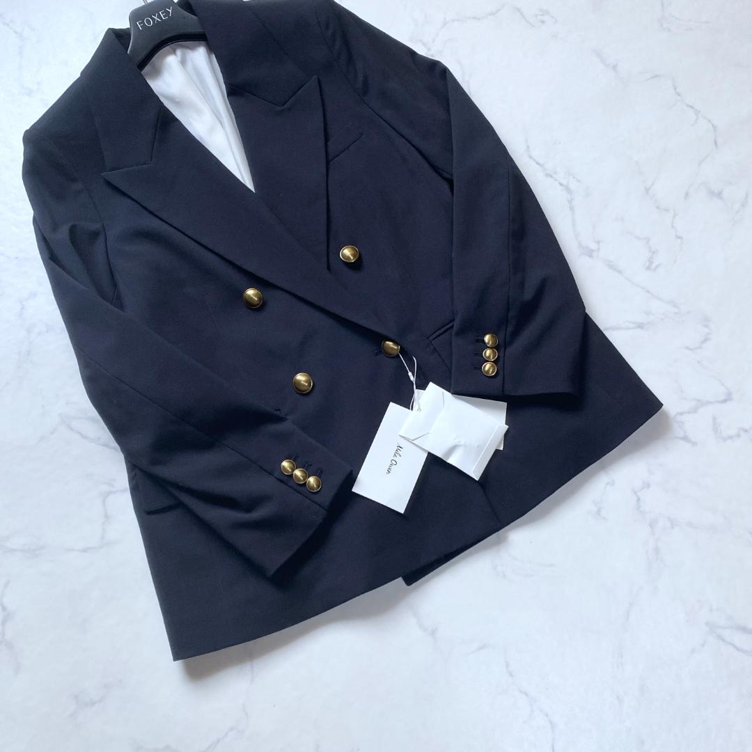 タグ付✨ミラオーウェン 金釦ダブルブレストジャケット 0 ネイビー