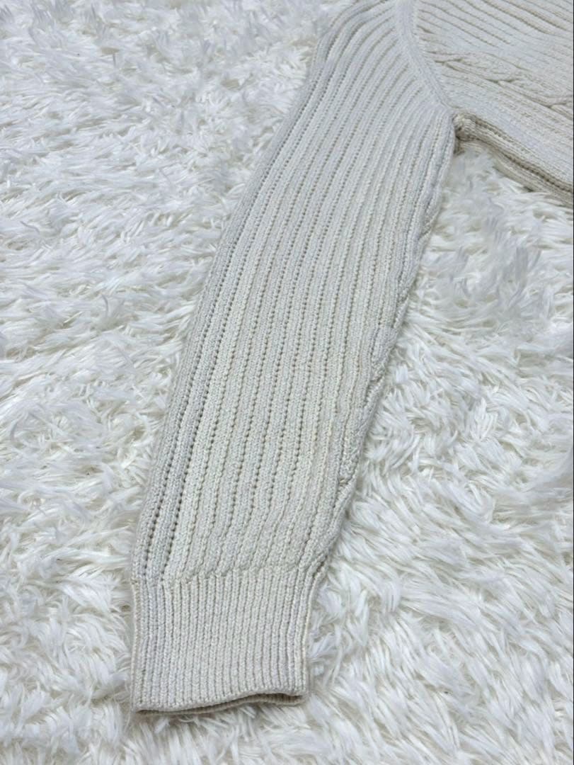 【新品】 ブルックスブラザーズ タートルネック ケーブルニット M 白