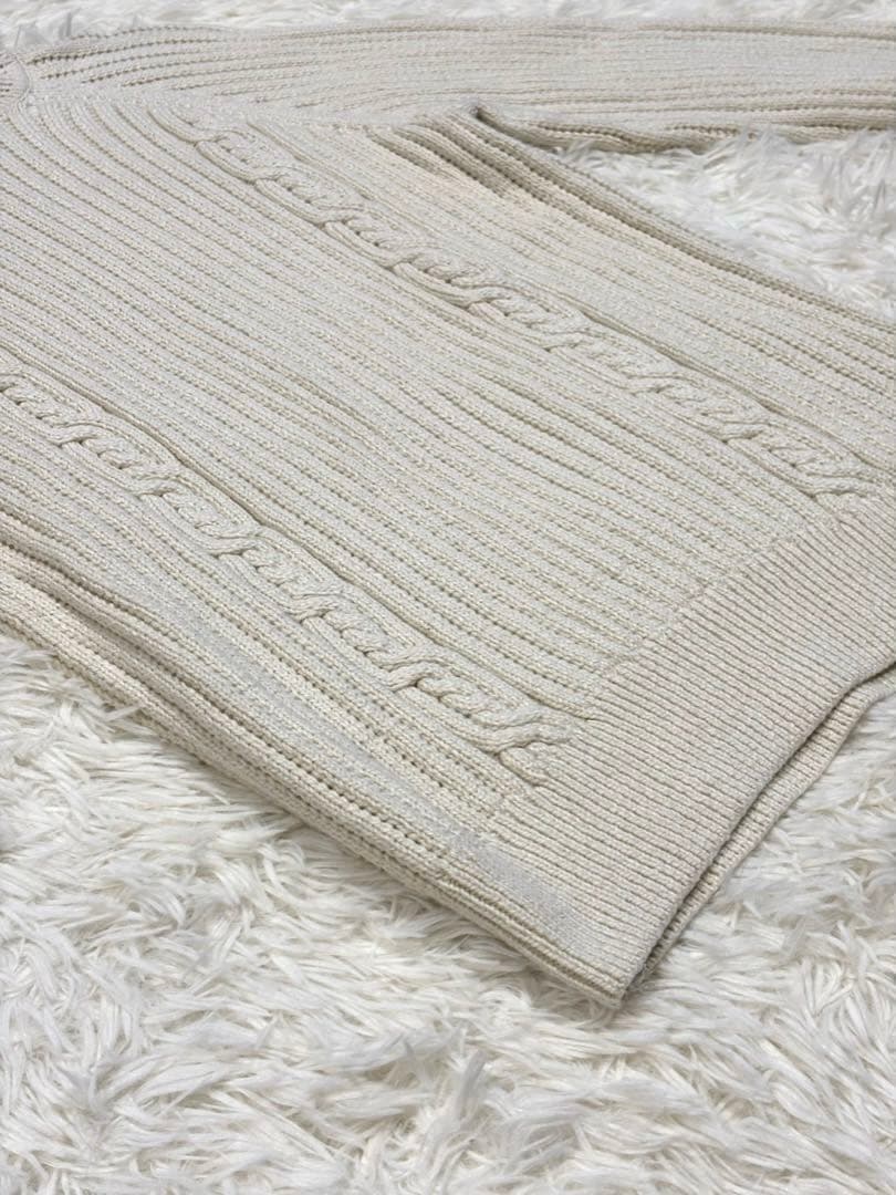 【新品】 ブルックスブラザーズ タートルネック ケーブルニット M 白