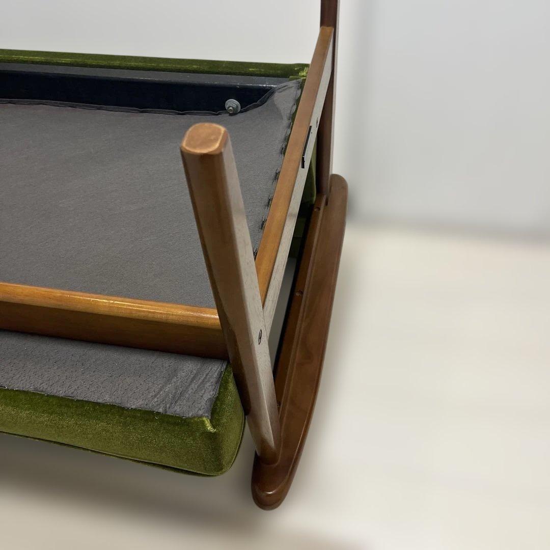 【送料込】カリモク60 ソファ 2人掛け モケットグリーン チェア