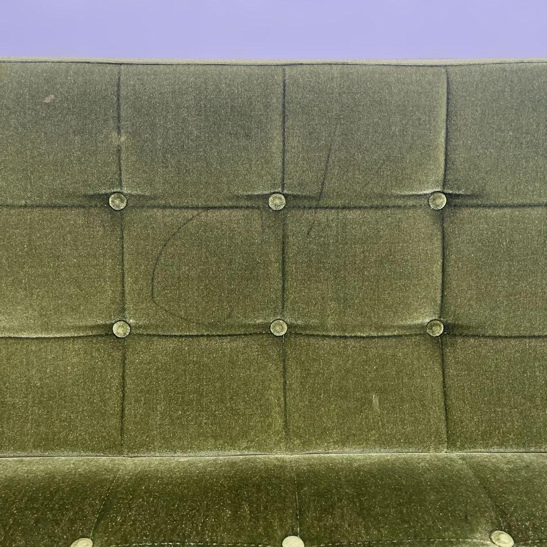 【送料込】カリモク60 ソファ 2人掛け モケットグリーン チェア