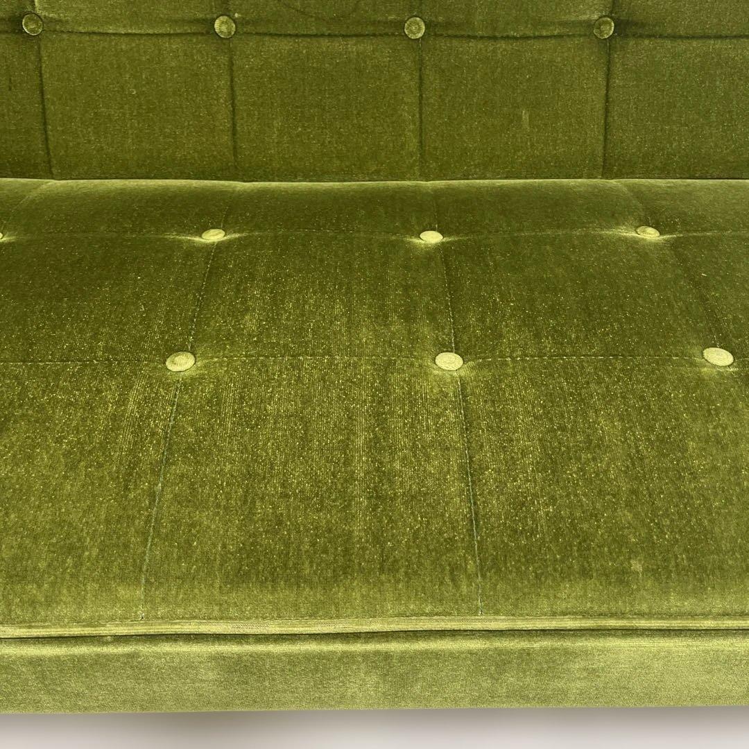 【送料込】カリモク60 ソファ 2人掛け モケットグリーン チェア