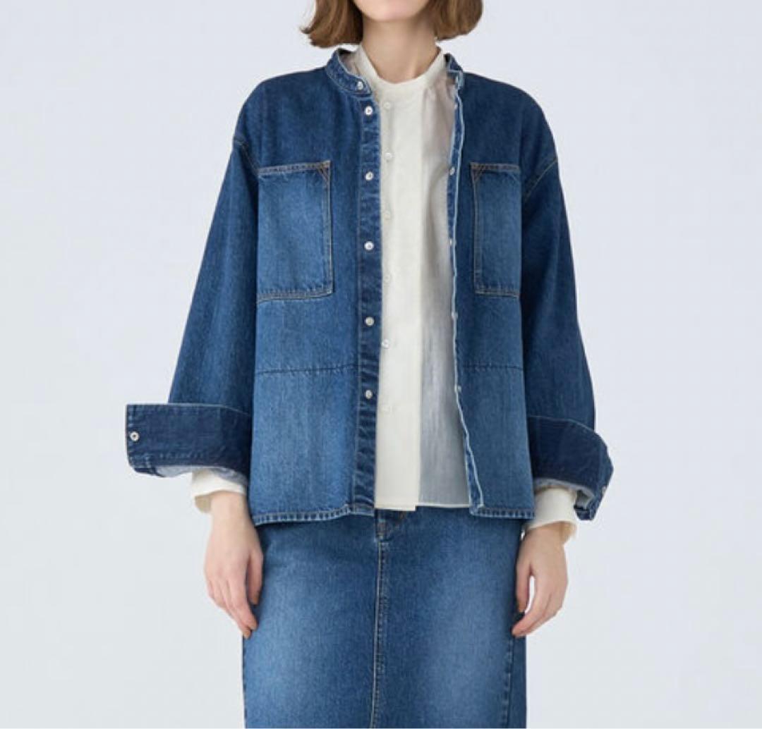 ほぼ新品！！今季物！MACPHEEコットンデニム シャツブルゾン