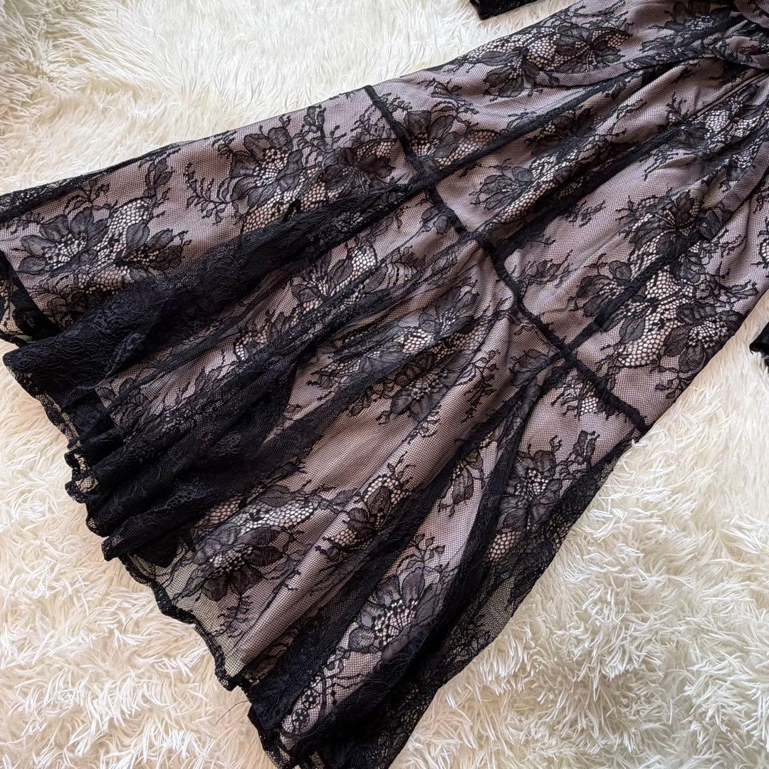 美品　アプワイザーリッシェ　マーメイドレースワンピース　ドレス　ブラック　結婚式