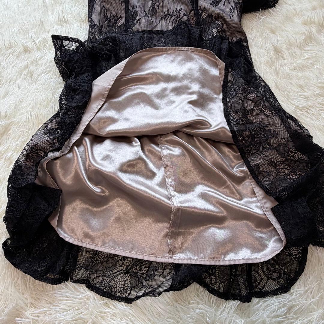 美品　アプワイザーリッシェ　マーメイドレースワンピース　ドレス　ブラック　結婚式