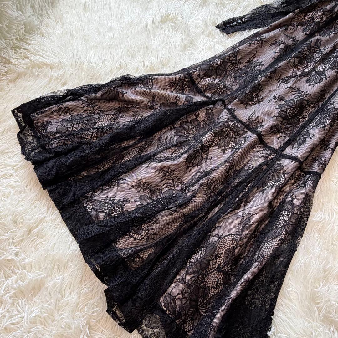 美品　アプワイザーリッシェ　マーメイドレースワンピース　ドレス　ブラック　結婚式