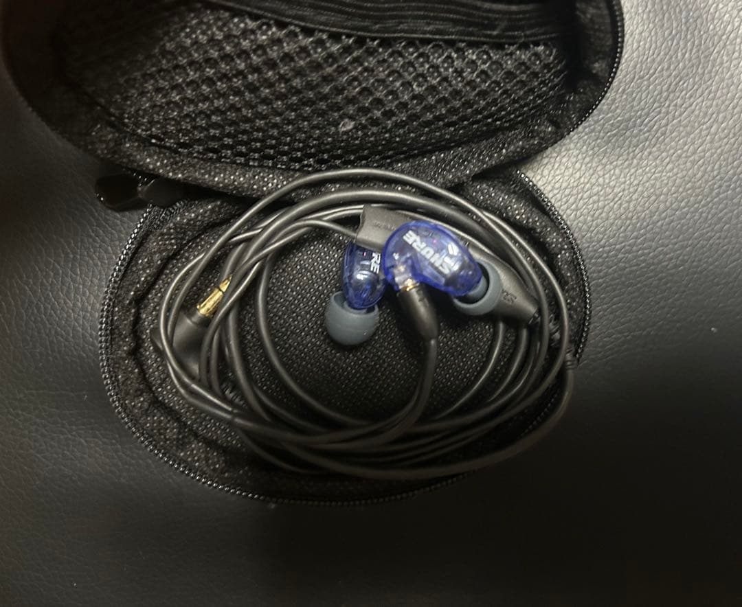 Shure 有線イヤホン キャリングケース付き　紫限定色
