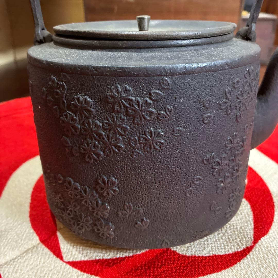 茶道具　アンティーク／南部鉄器　鳳文堂造　南蛮船と波千鳥(^^)