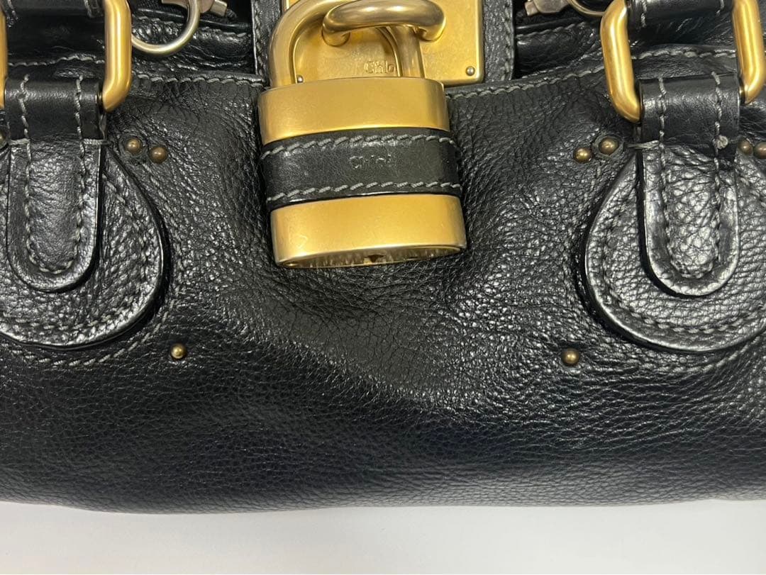 Chloe クロエ　パディントン　ハンドバッグ　ブラック　南京錠あり