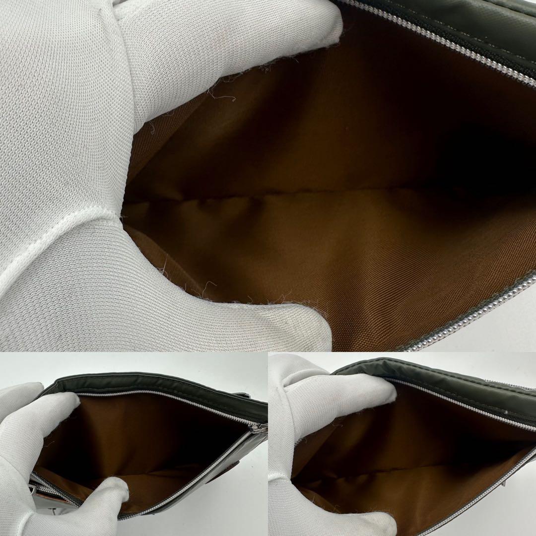 美品 希少　ハンティングワールド オフロードライン マルチポーチ　緑　カーキ