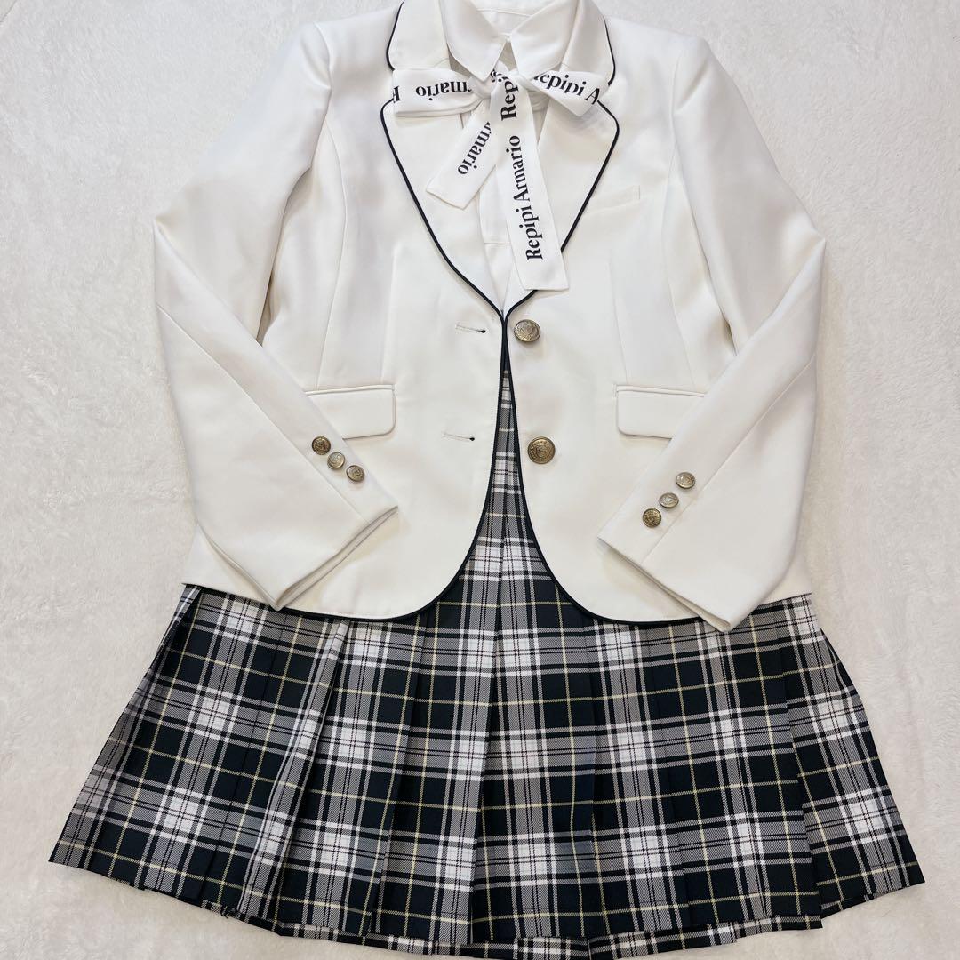 美品 フルセット レピピアルマリオ 卒業式 フォーマルスーツ 160 女の子