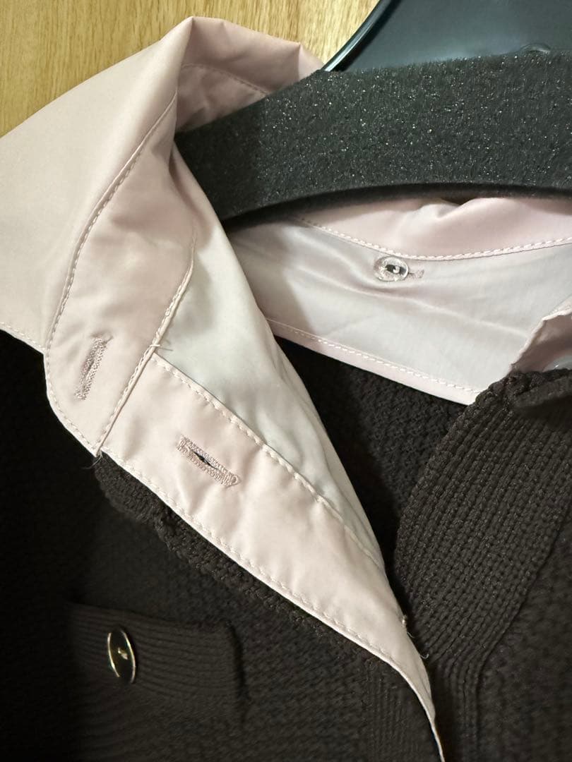 【美品】ジャスグリッティー 金ボタン ニットカーディガン ブラウン