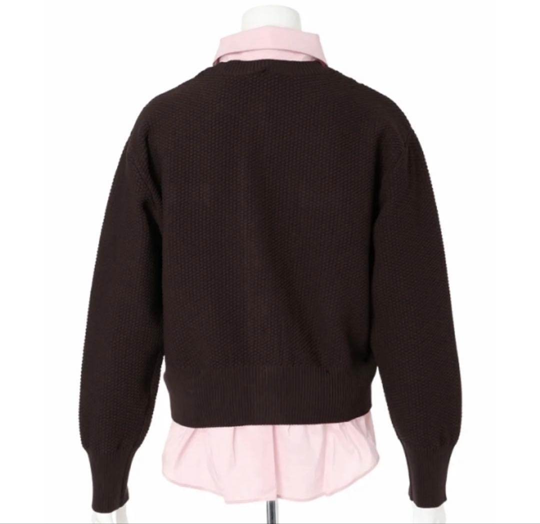 【美品】ジャスグリッティー 金ボタン ニットカーディガン ブラウン