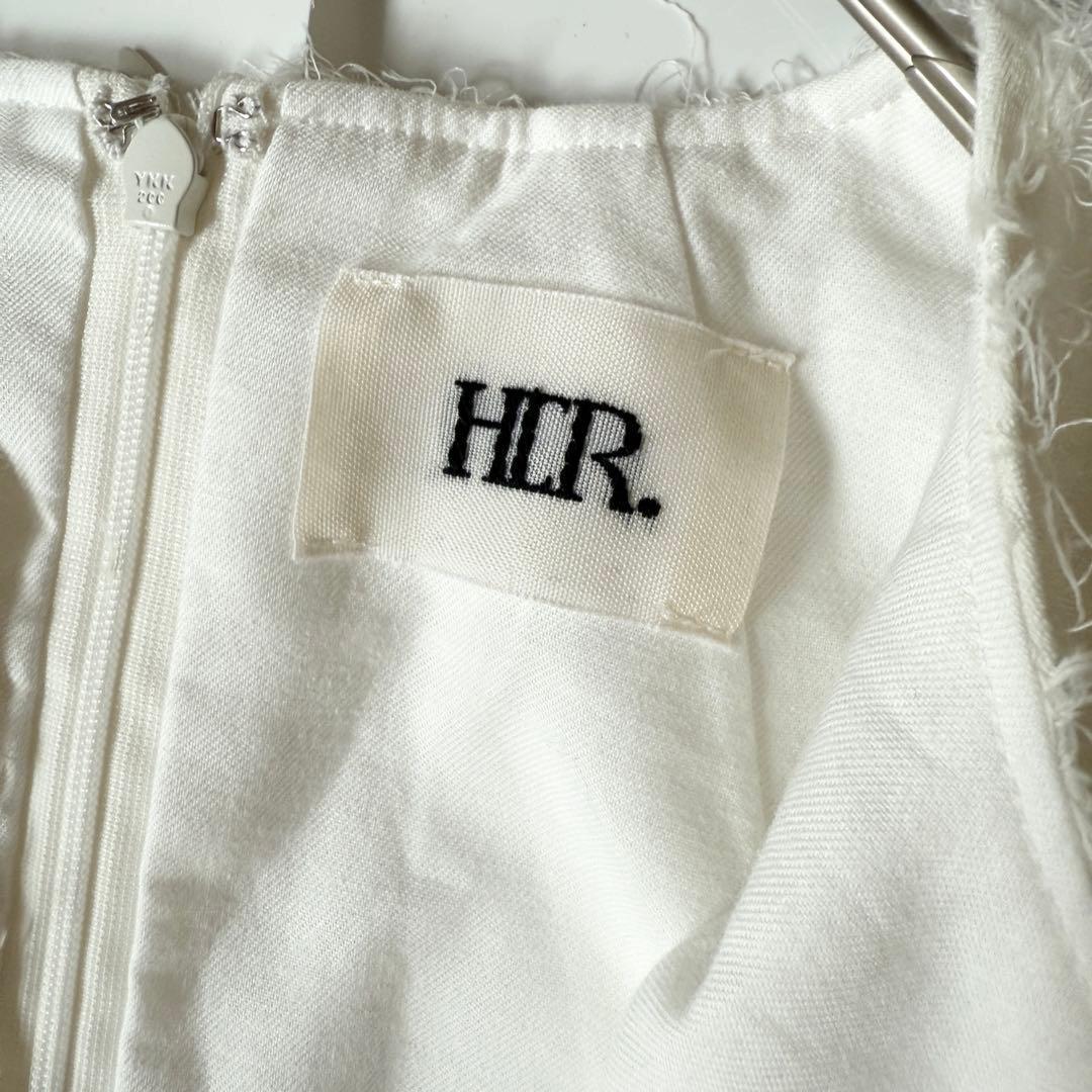 HER. カットジャカードペプラムブラウス Oggi オフホワイト　ハードット