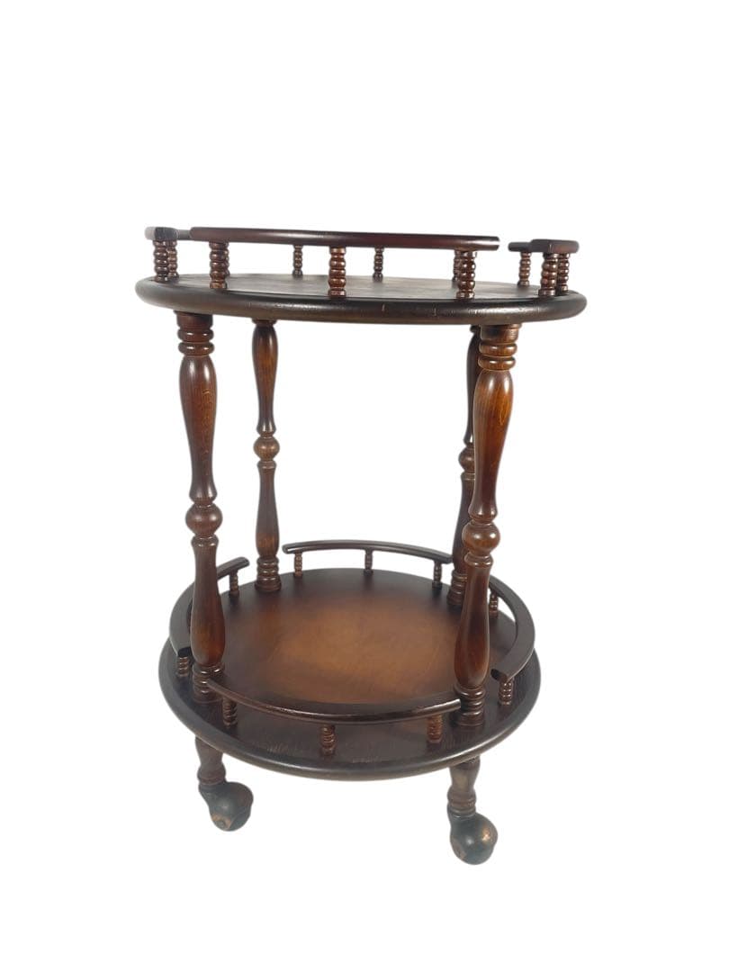 HR677 【レアデザイン】シャビー　古い飛騨産業　キッチンワゴン　テーブル