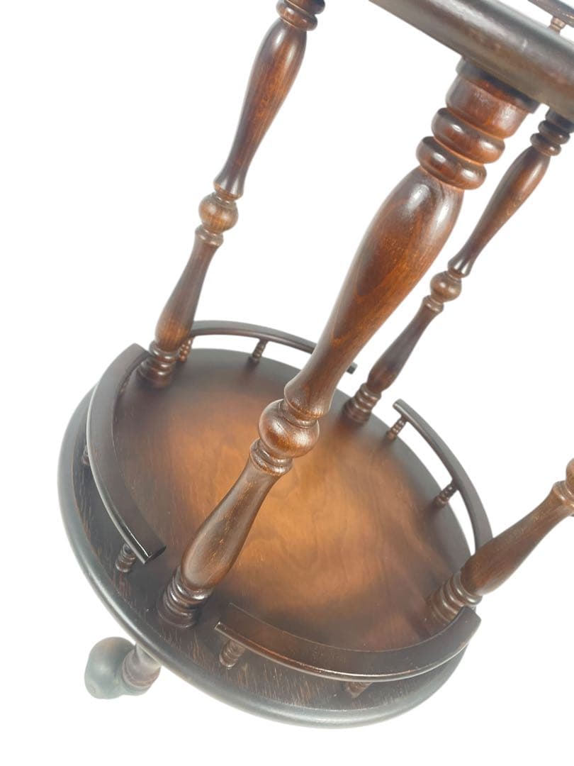 HR677 【レアデザイン】シャビー　古い飛騨産業　キッチンワゴン　テーブル