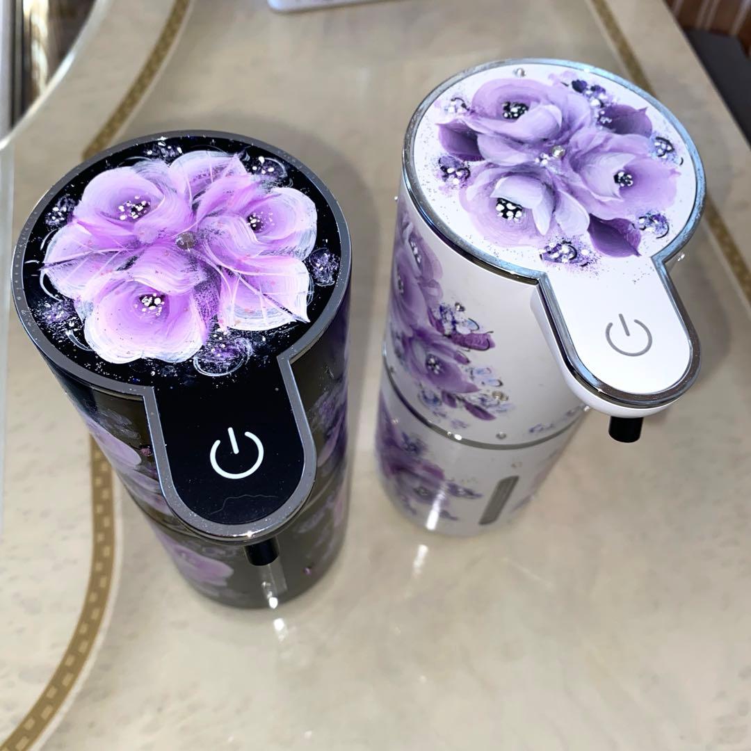 財布　ポット　ステンレスボトル　他　薔薇　手描き　トールペイント