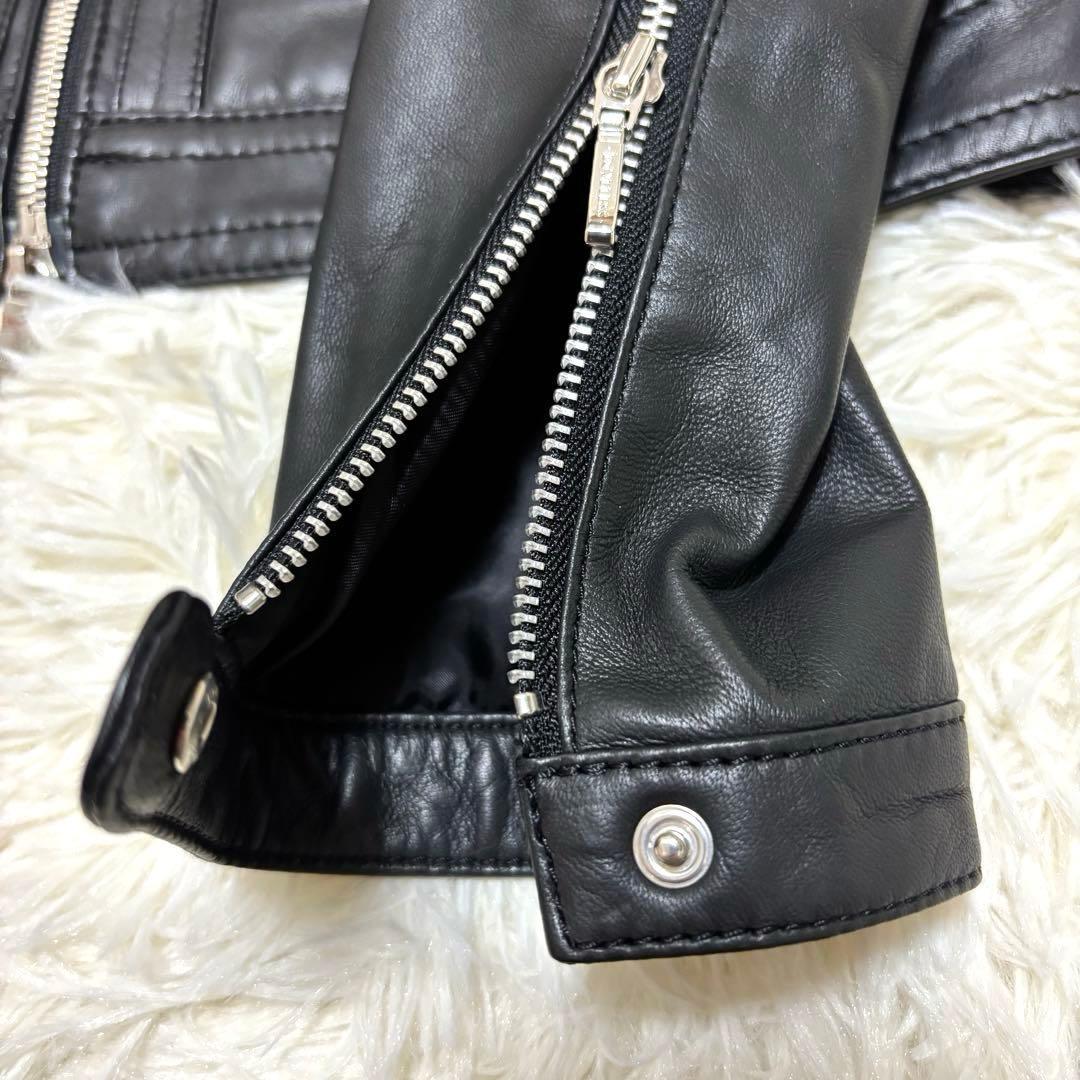 【新品・タグ付】ラブレス レザージャケット ライダース ブラック羊革 S