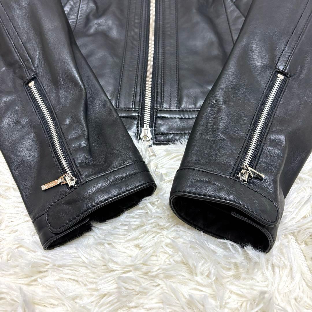 【新品・タグ付】ラブレス レザージャケット ライダース ブラック羊革 S