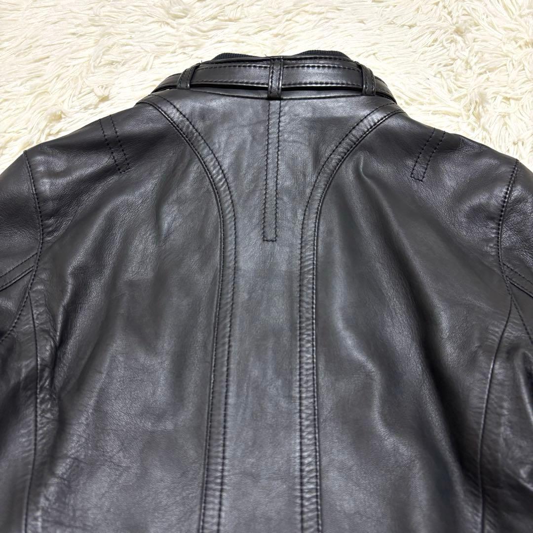 【新品・タグ付】ラブレス レザージャケット ライダース ブラック羊革 S
