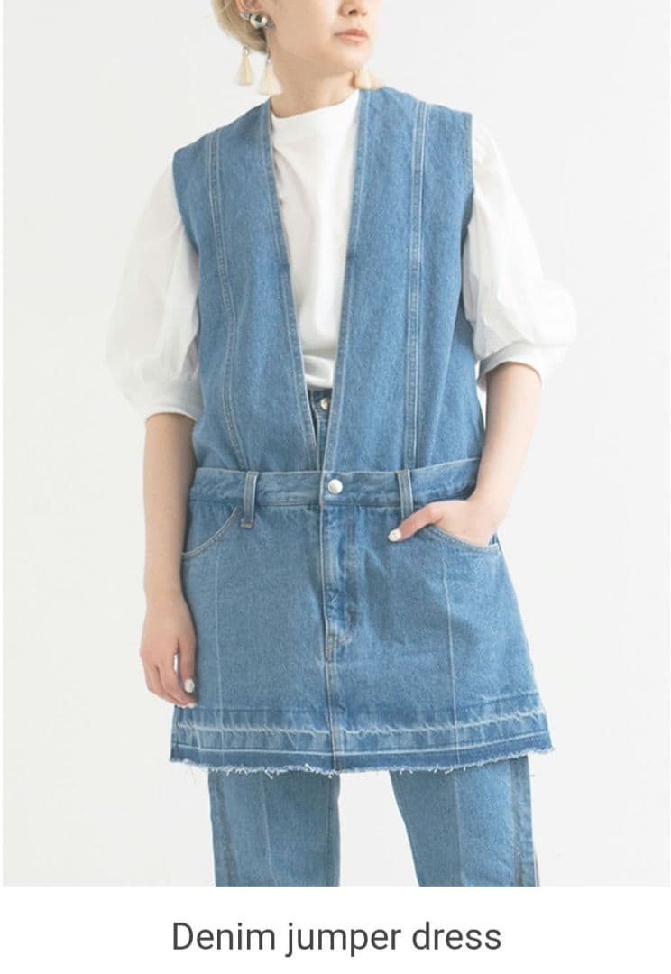 TOGA PULLA トーガプルラ　デニム ジャンパードレス　ベスト　ワンピース