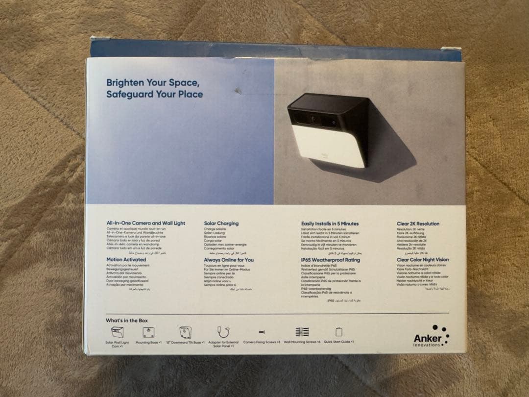 eufy S120 アンカー 防犯カメラ 未使用 防犯　玄関 センサーライト