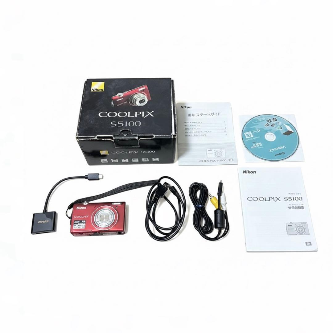 ニコン COOLPIX S5100 ( クリアレッド)
