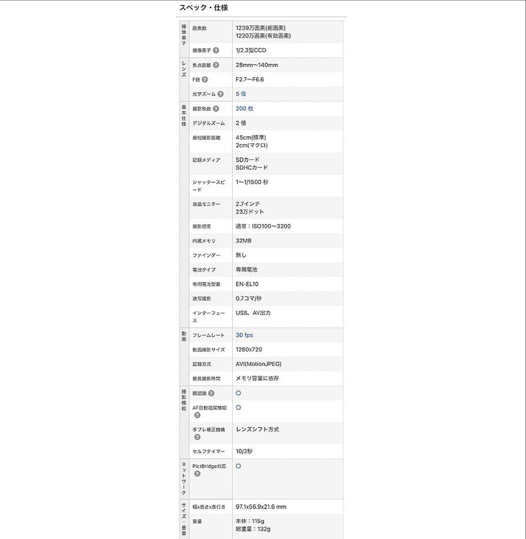 ニコン COOLPIX S5100 ( クリアレッド)