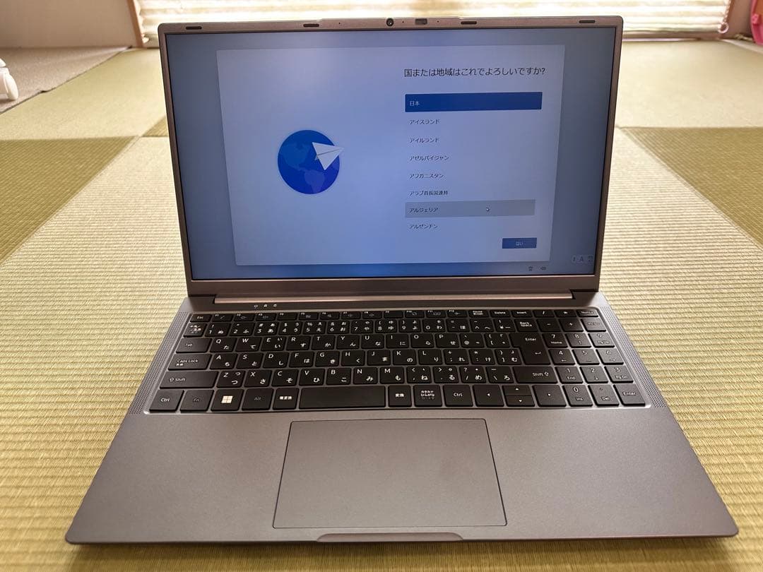 【美品】グレー WindowsノートPC マウス DVDドライブ付き