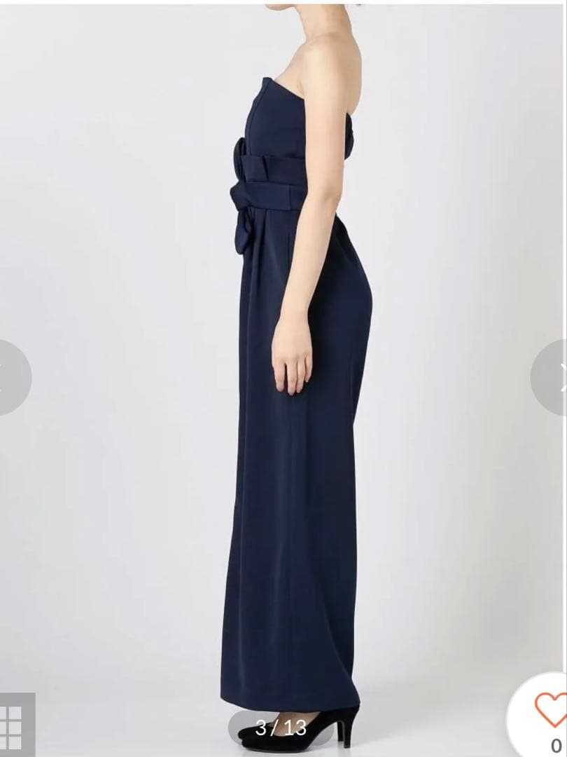 【美品】 ラグナムーン　ハイウエストワイドパンツドレス（黒）セット　S