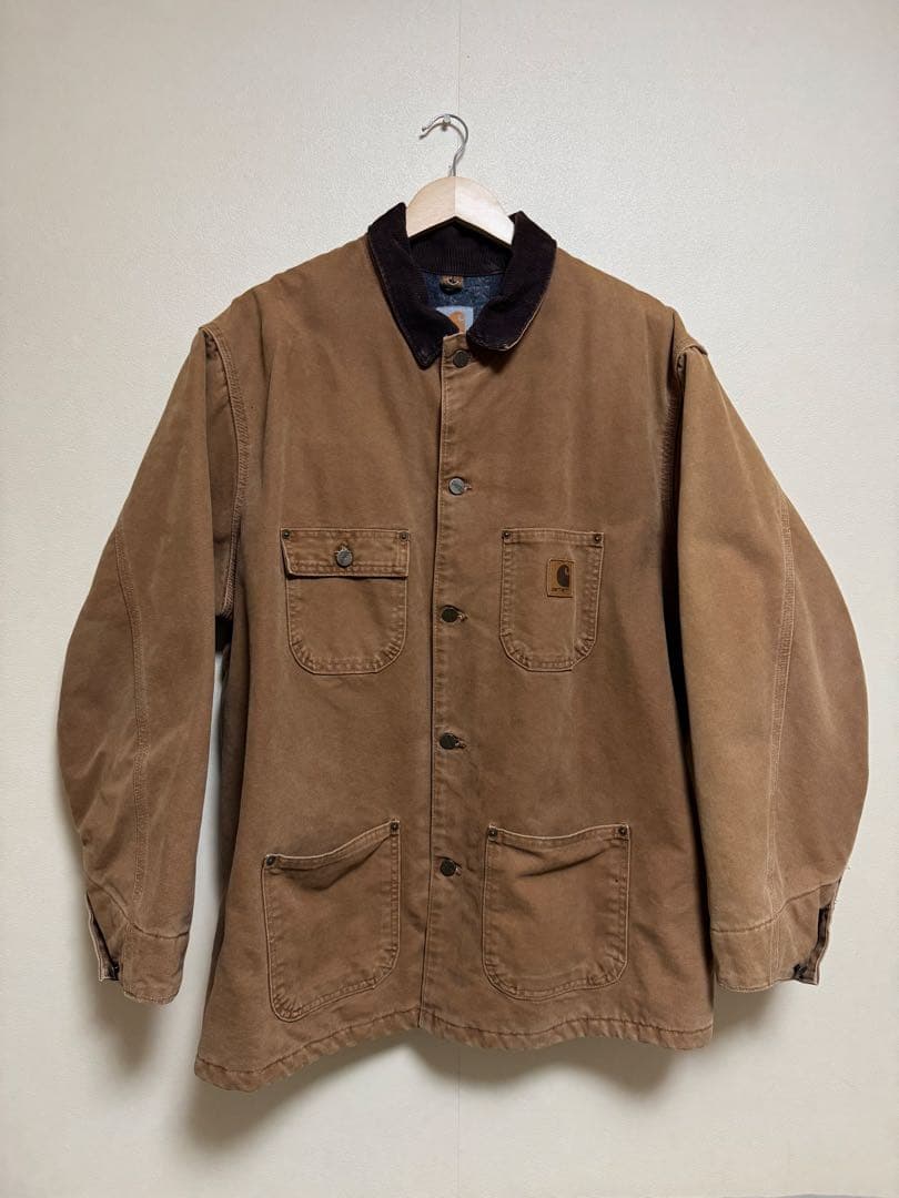 【美品】86年製 USA製　カーハート　ミシガンチョアコート　裏地ブランケット